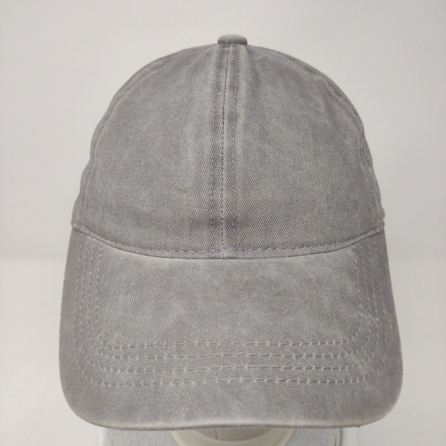David And Young Slideback Hat Gray OSFM Adjustable Solid Blank 6 Panel
