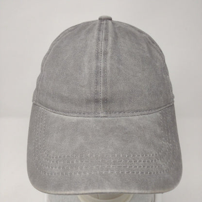David And Young Slideback Hat Gray OSFM Adjustable Solid Blank 6 Panel