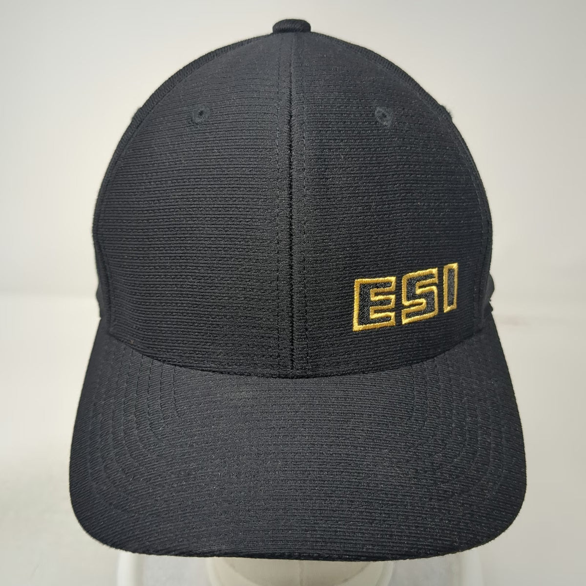 TravisMathew Baseball Cap Black XL Hat ESI Embroidered Performance Flexfit
