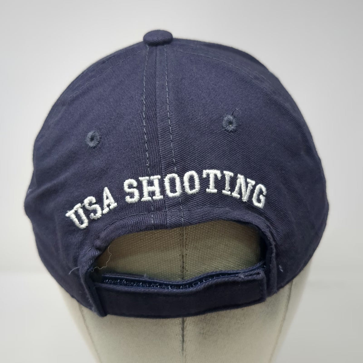 Blue Baseball Cap One Size USA Shooting Hat American Flag Red White Embroidered