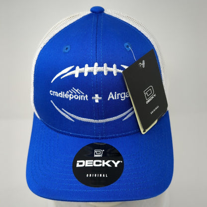 Cradlepoint + Airgain Snapback Trucker Hat Blue OS Adjustable Mesh W/Tags Decky
