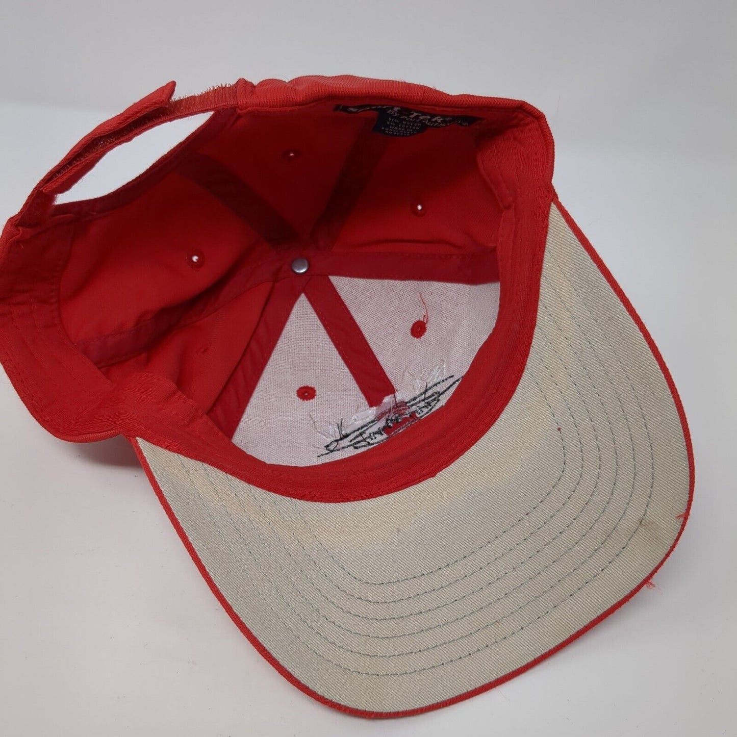 Ripon Football Strapback Hat Red One Size Adjustable Sport-Tek 6 Panel