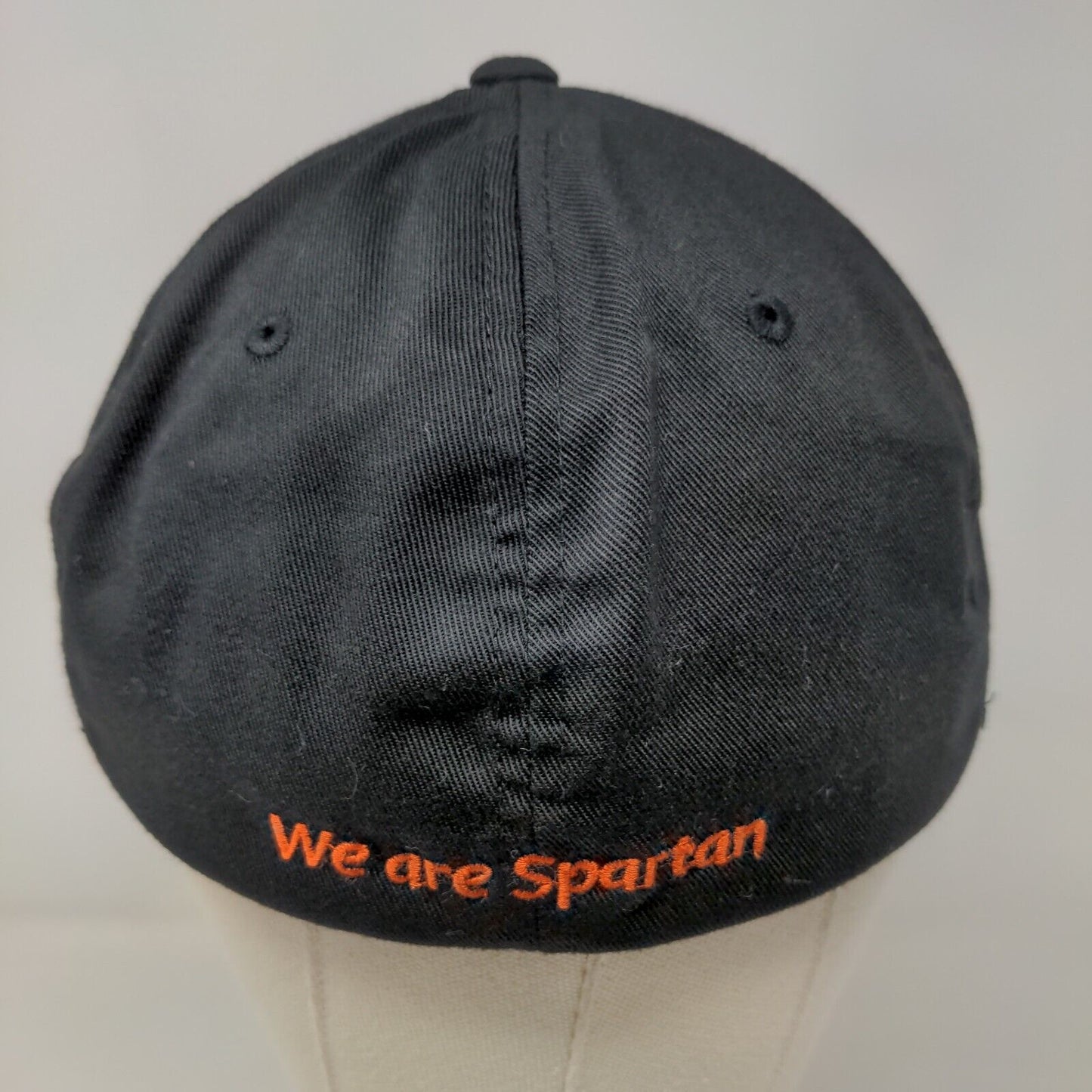 Spartan Fitted Hat Black L/XL Embroidered Logo Polyester Blend Stretch