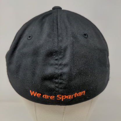 Spartan Fitted Hat Black L/XL Embroidered Logo Polyester Blend Stretch