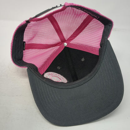 Richardson Trucker Hat Gray Pink One Size Logoff Brewing Mesh Back Snapback