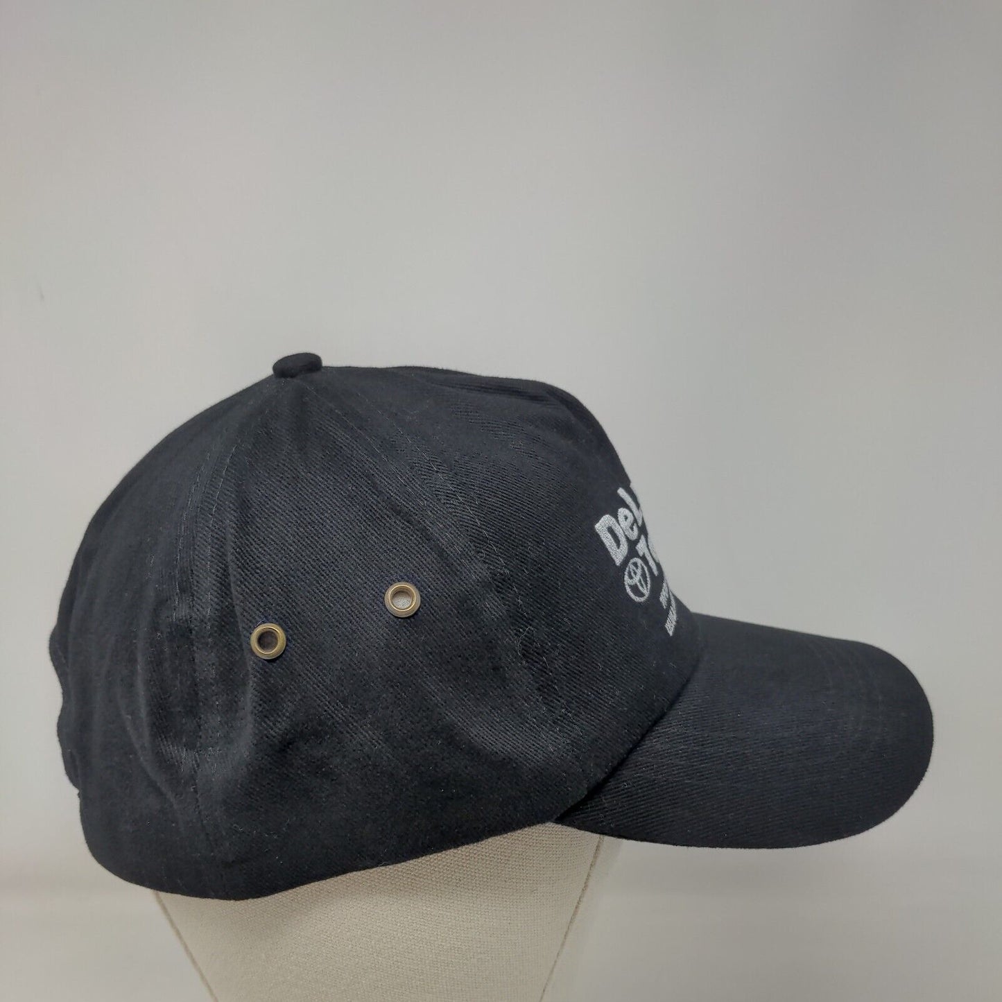 DeLuca Toyota Slideback Hat Black One Size Adjustable Vent Holes Cobra