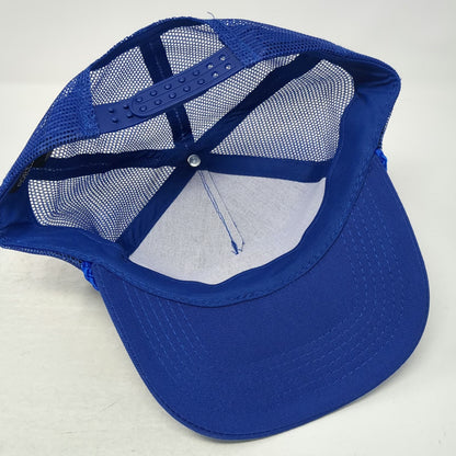 Port Authority Trucker Hat Blue One Size Corona Football Rope Mesh Snapback