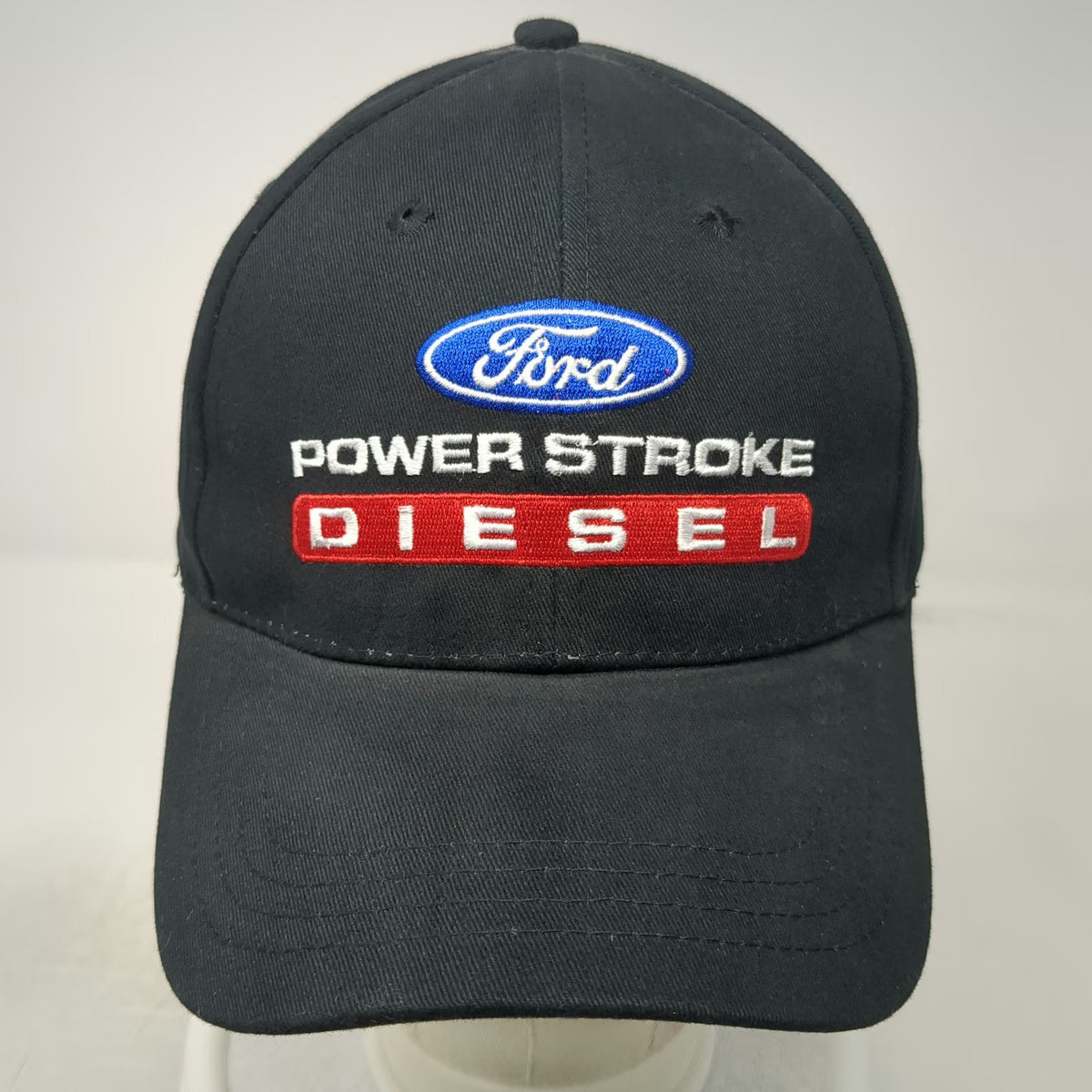 Ford Power Stroke Diesel Embroidered Black Baseball Cap Hat One Size Slideback