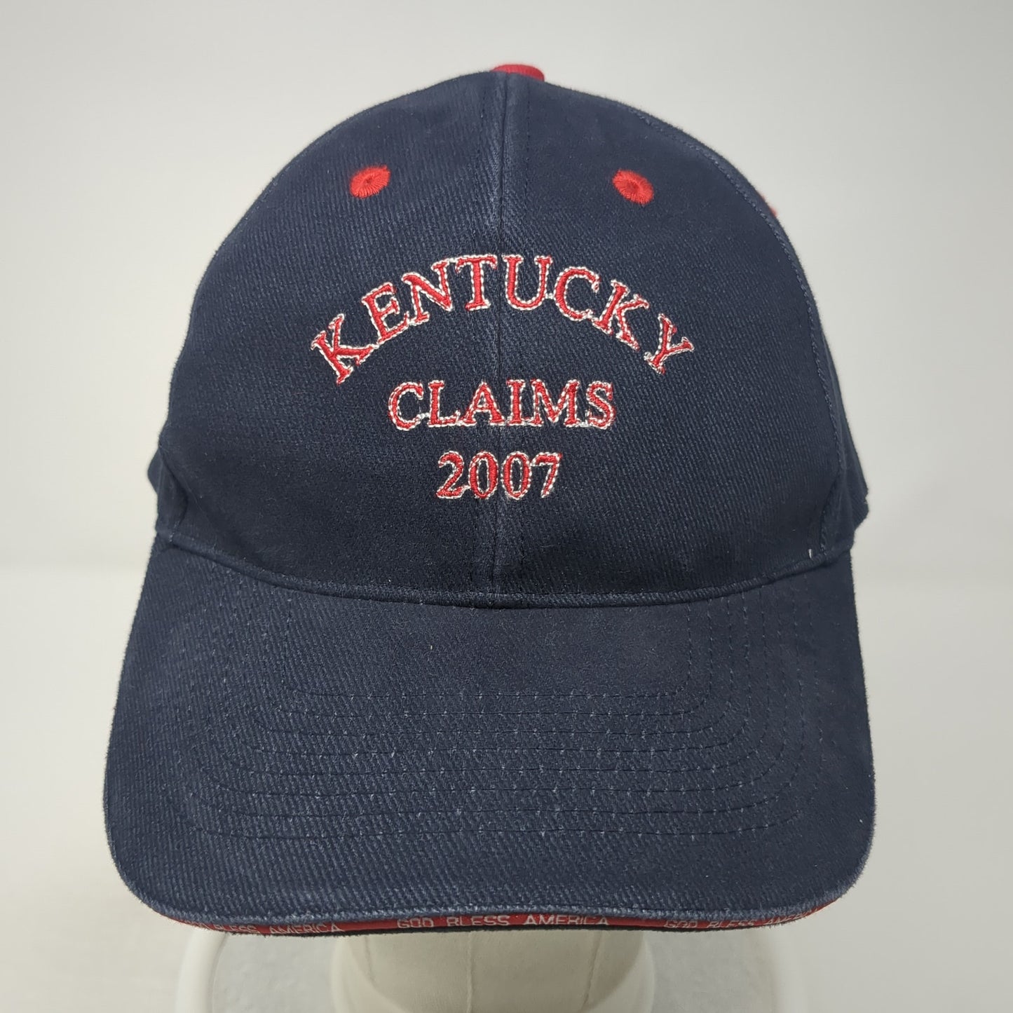 Kentucky Claims 2007 Strapback Hat Blue One Size Embroidered Vitronic