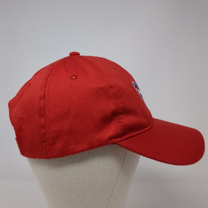 Butterfly USA Strapback Hat Red One Size Adjustable Solid Embroidered