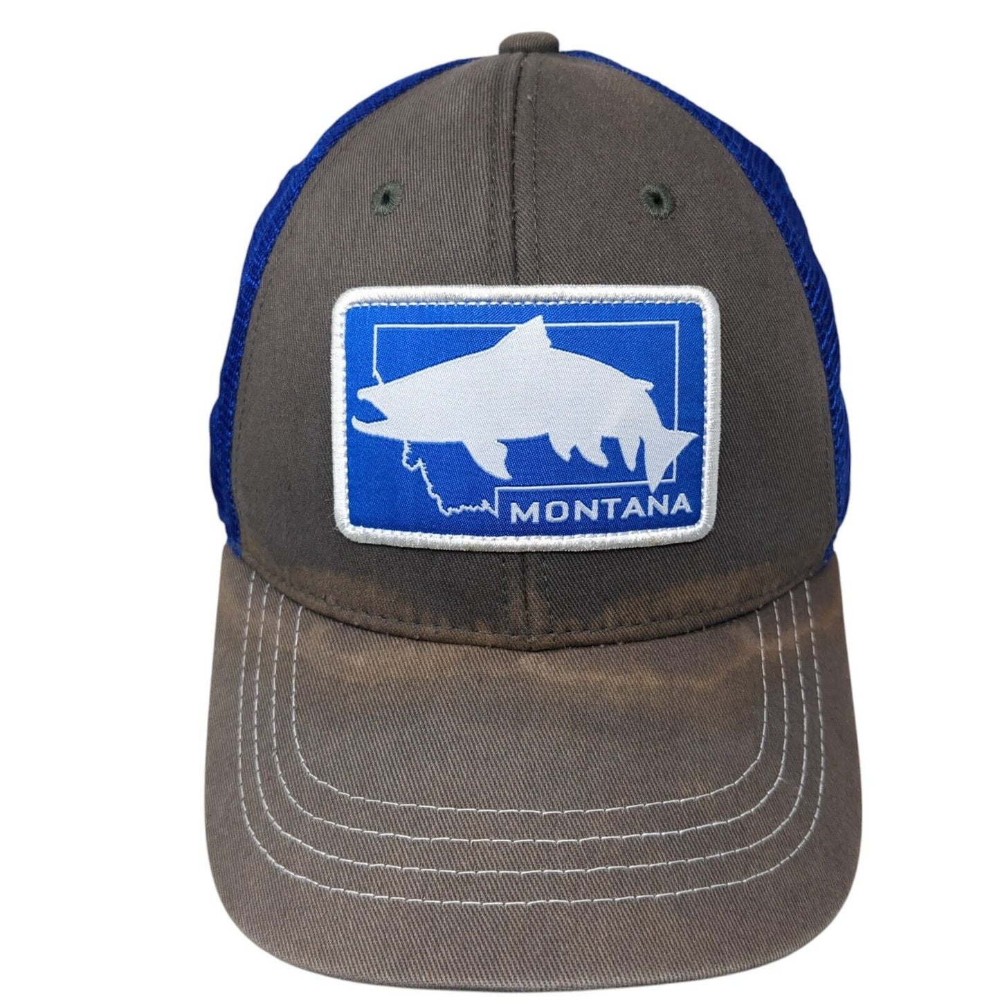 Montana Rep Your Water Snapback Trucker Hat Multi One Size Adjustable Mesh Back