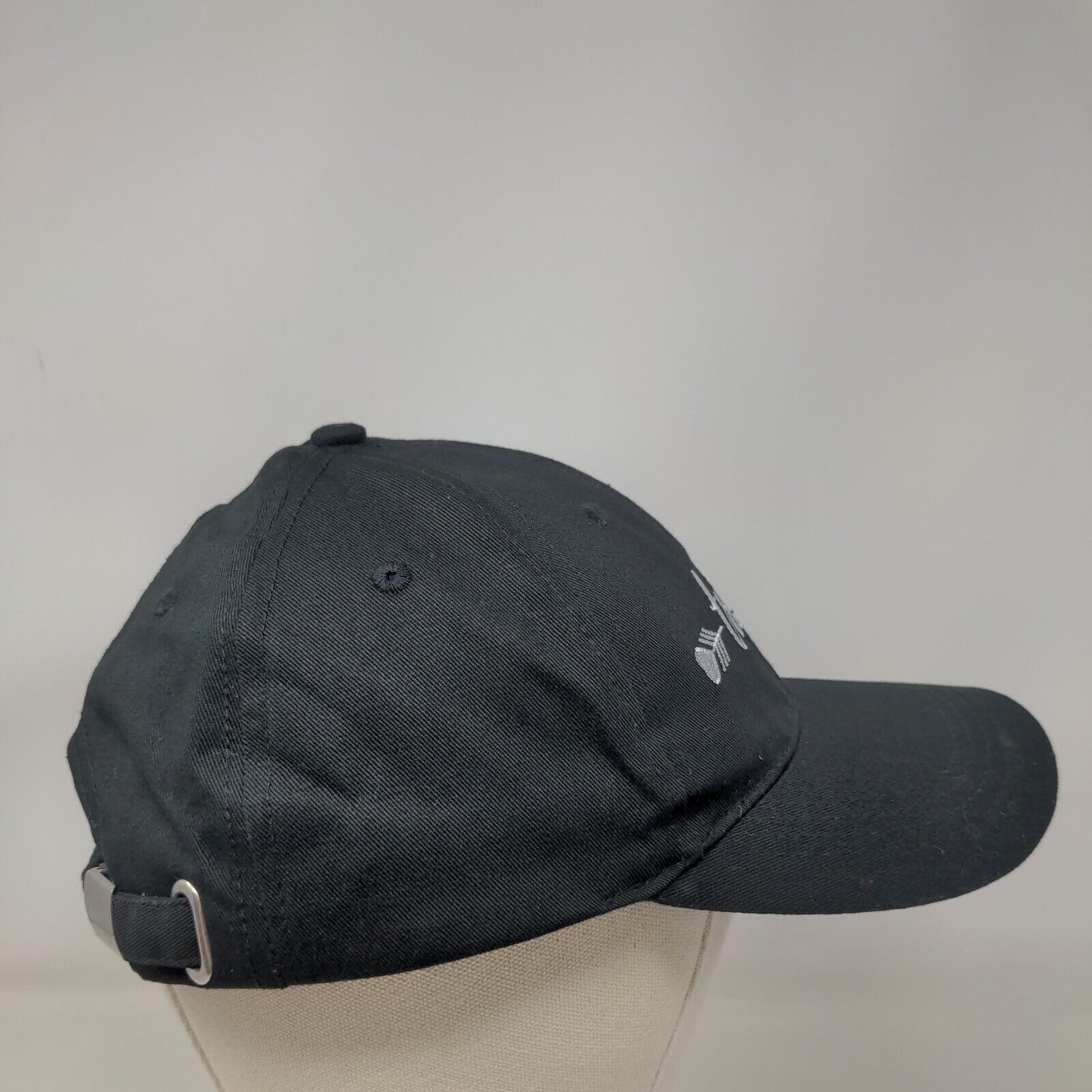 Tribe Slideback Hat Black One Size Embroidered Adjustable Vent Holes