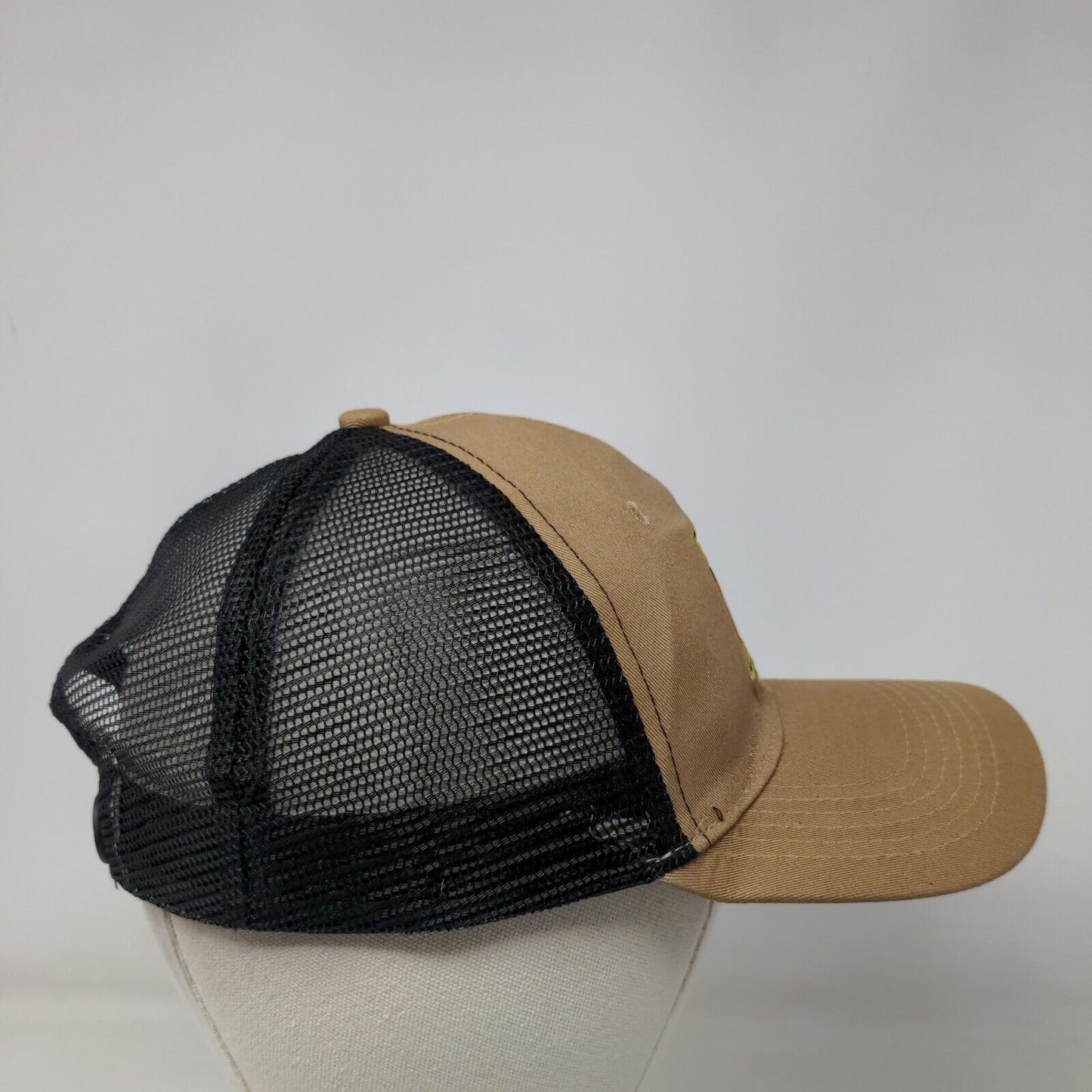 NRA Golden Eagles Snapback Mesh Back Trucker Hat Tan One Size Colorblock
