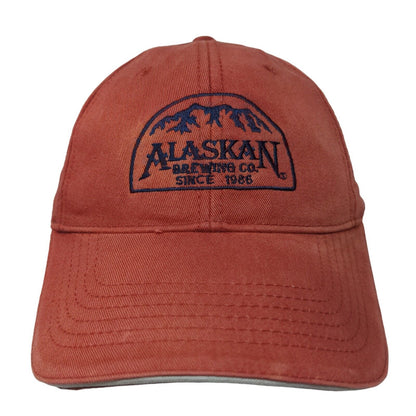 Alaskan Brewing Co Since 1986 Strapback Hat Red One Size Embroidered Ouray