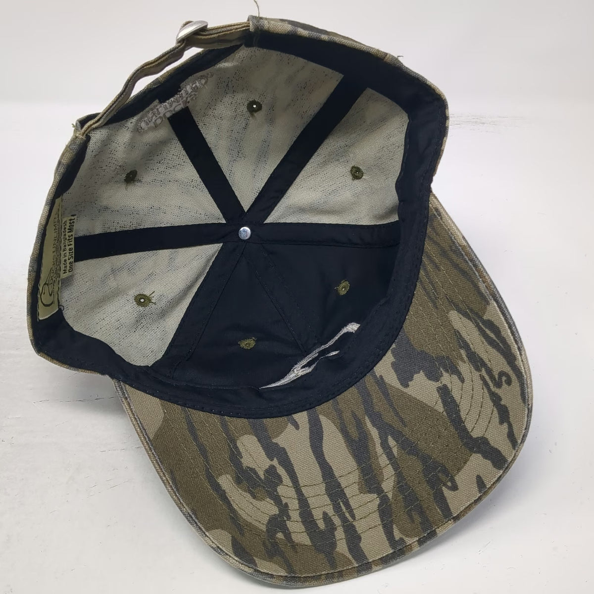Ducks Unlimited Baseball Cap Green Camo One Size Duck Logo Slideback Hat Hunting