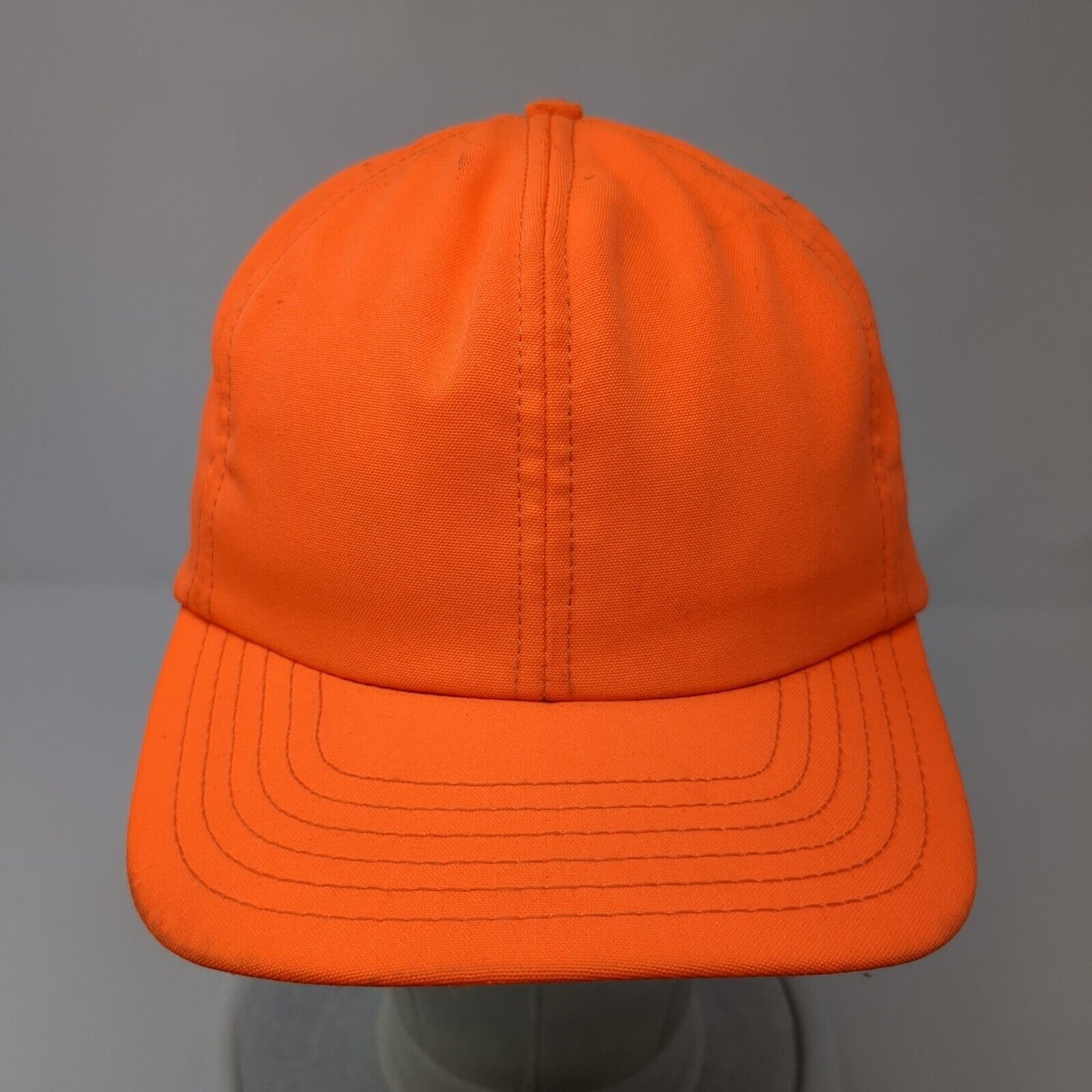 Unbranded Fitted Hat Orange Medium Lightweight 6 Panel Solid Blank