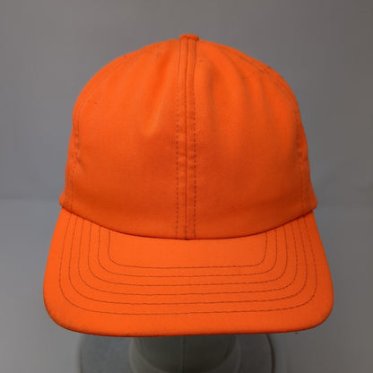 Unbranded Fitted Hat Orange Medium Lightweight 6 Panel Solid Blank