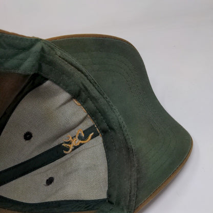 Browning Strapback Hat Brown OSFA Adjustable Embroidered Vented Holes Cotton