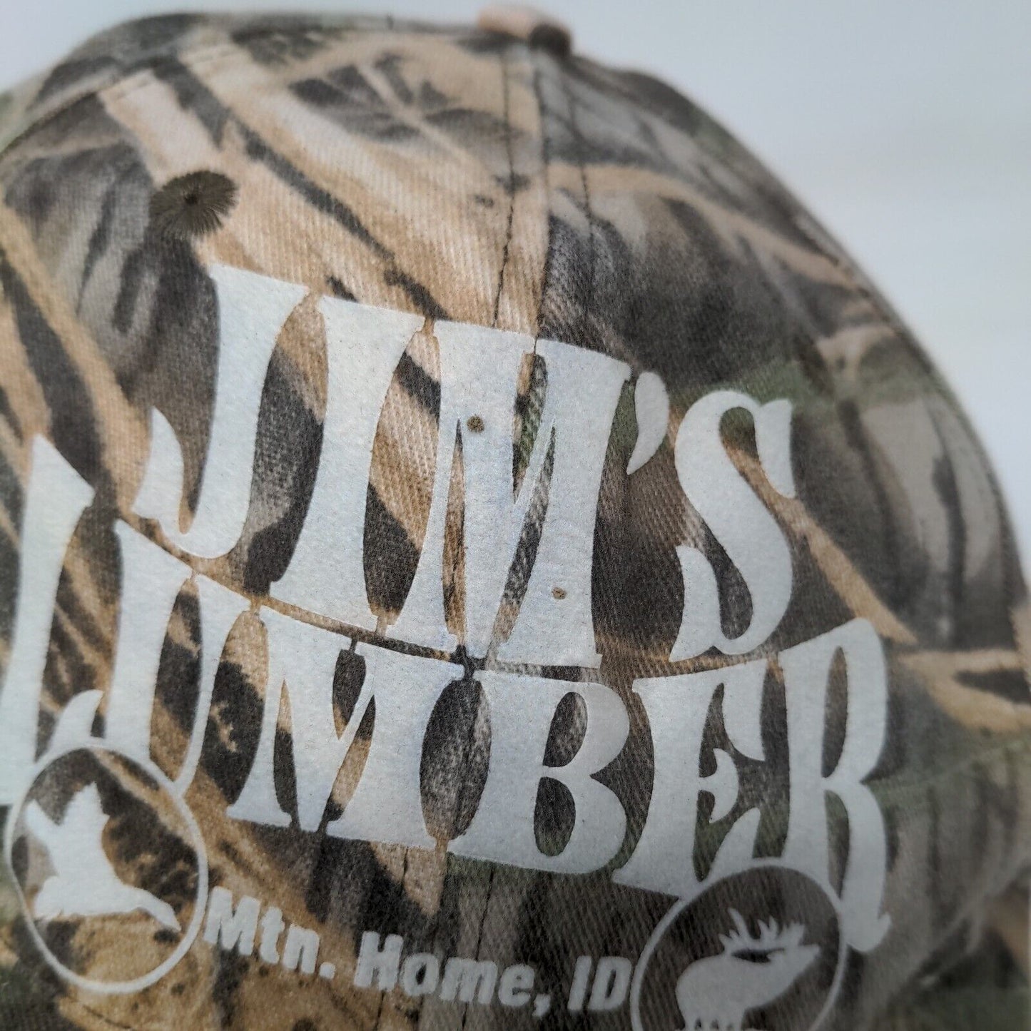 Jim's Lumber Snapback Hat Camo One Size Adjustable 6 Panel Daystone