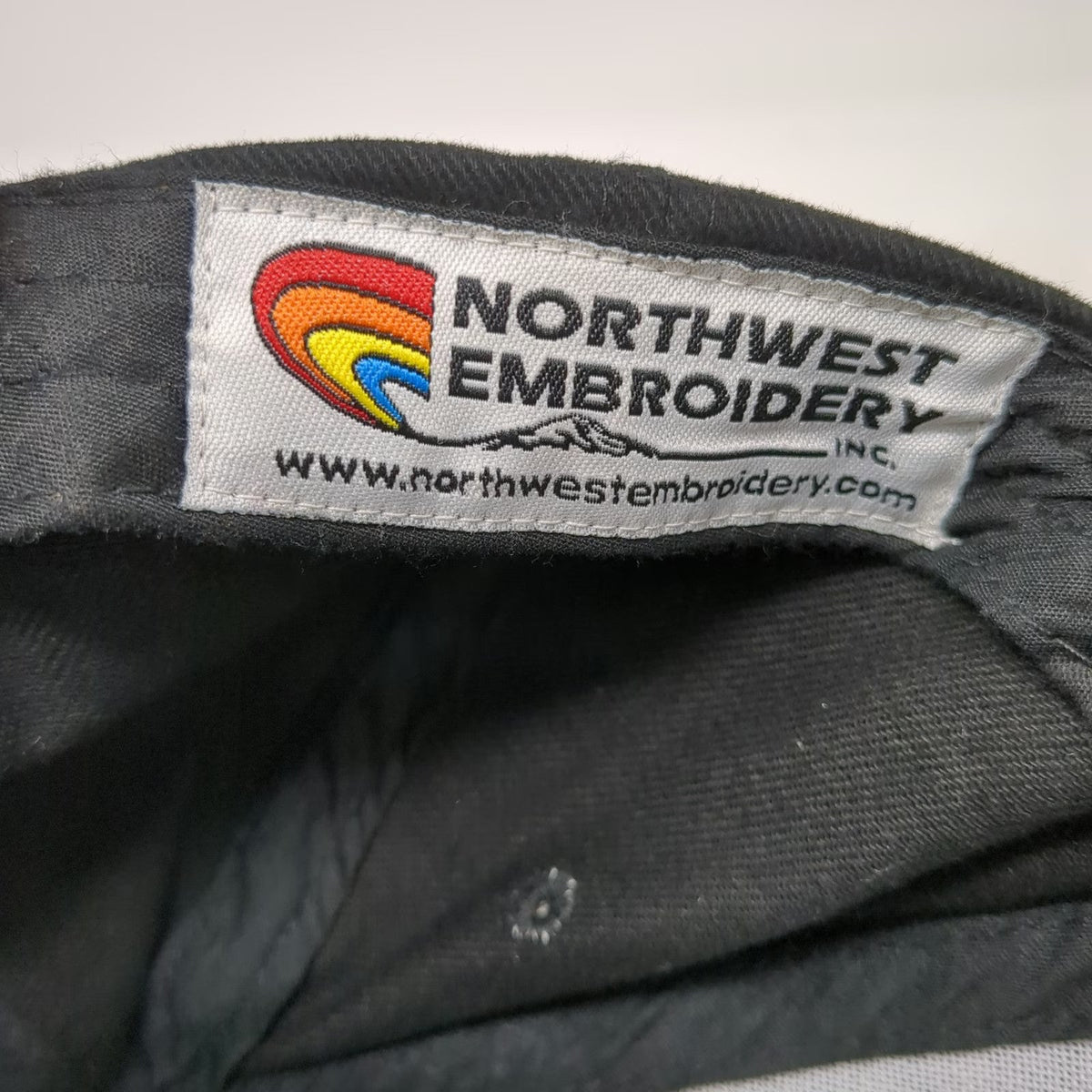 Northwest Embroidery Baseball Cap Black One Size Alaska Wolf Last Frontier hat