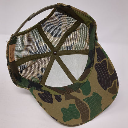 YoungAn Strapback Trucker Hat Camouflage One Size Adjustable Mesh Back Blank