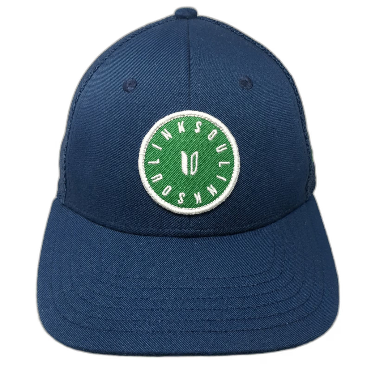 Linksoul Trucker Hat Blue One Size Mesh Snapback Green Underbrim Young Life