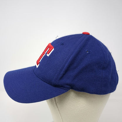 Texas Rangers MLB Puma Logo Athletic Snapback Blue One Size Hat Gray Underbrim