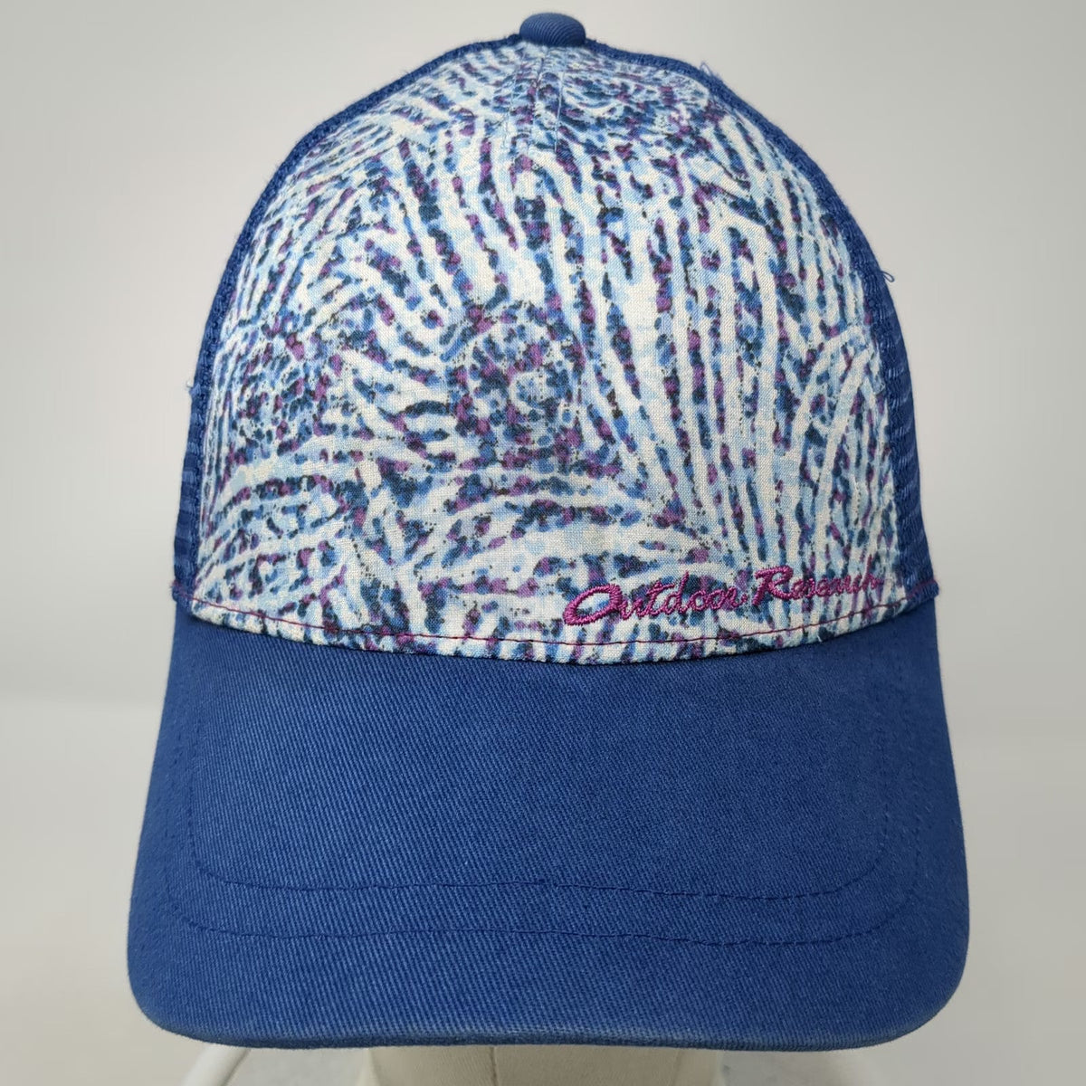 Outdoor Research Trucker Hat Blue Purple One Size Mesh Back Patterned Snapback