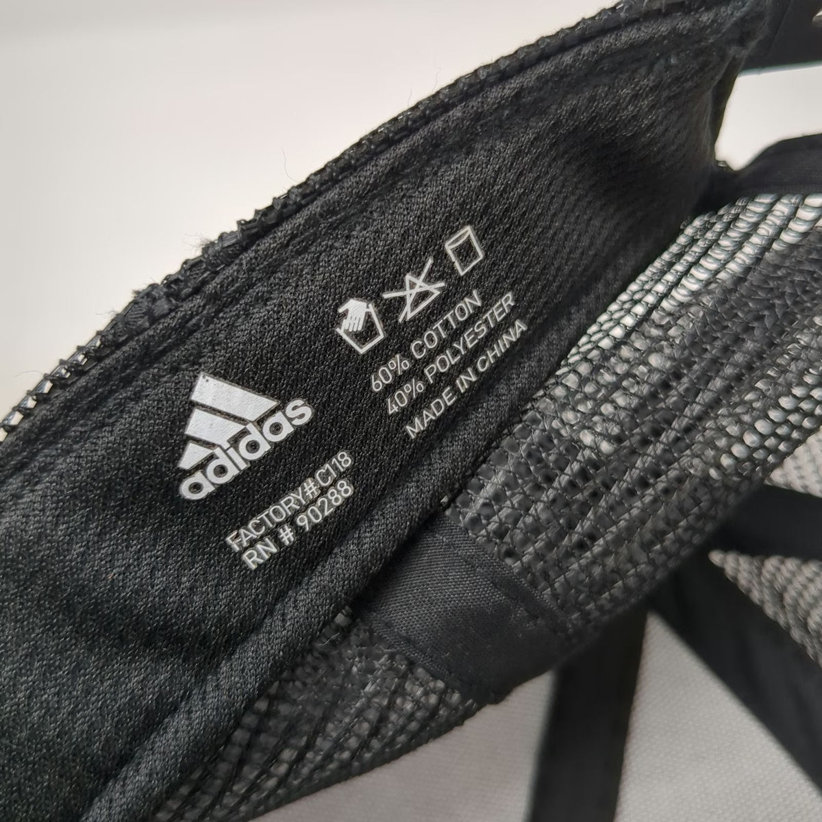 Adidas Trucker Hat Black One Size Mesh Back Snapback Climalite Gradient Patch