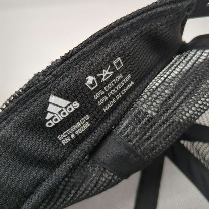 Adidas Trucker Hat Black One Size Mesh Back Snapback Climalite Gradient Patch
