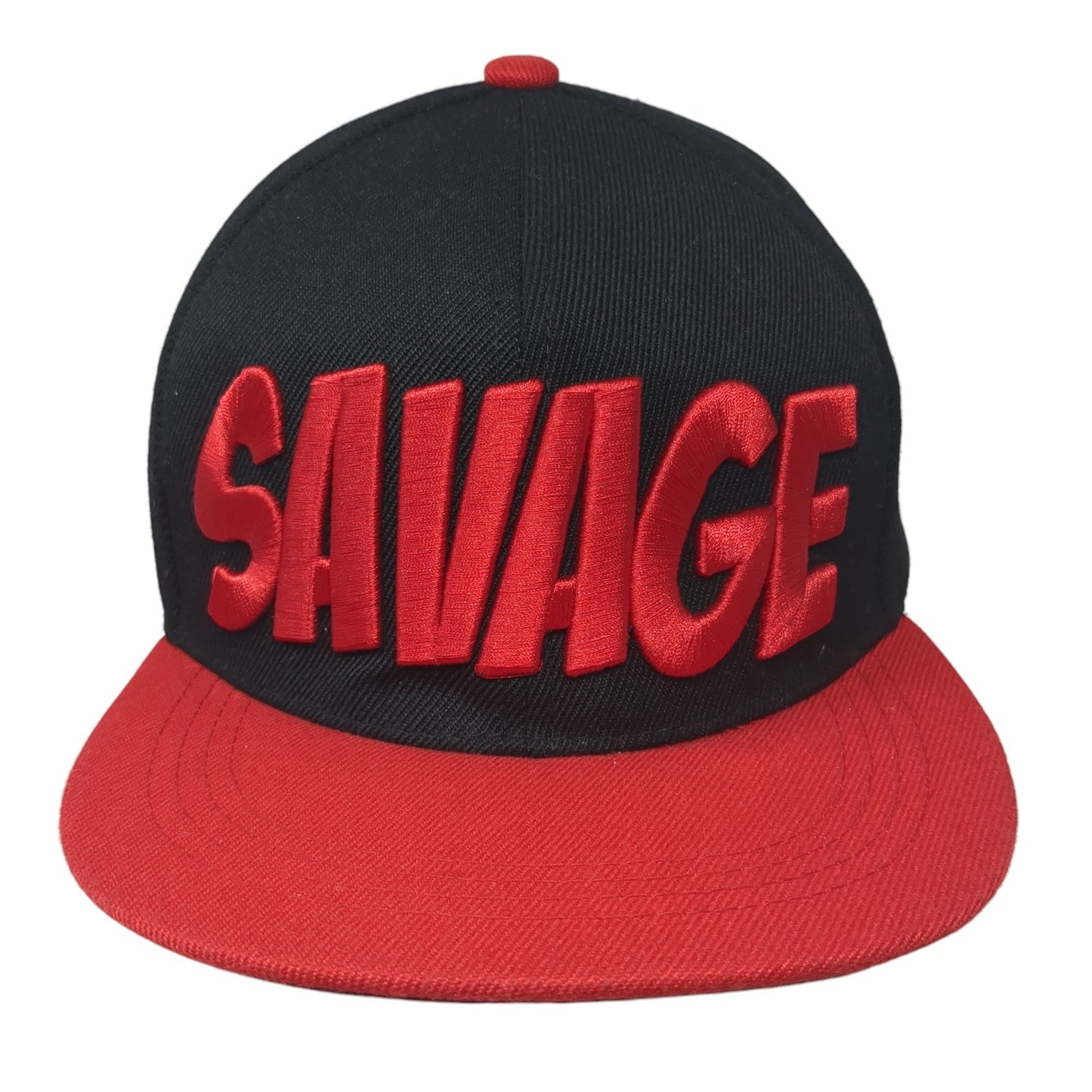 Savage Snapback Hat Multicolor One Size Adjustable Embroidered Six Flags