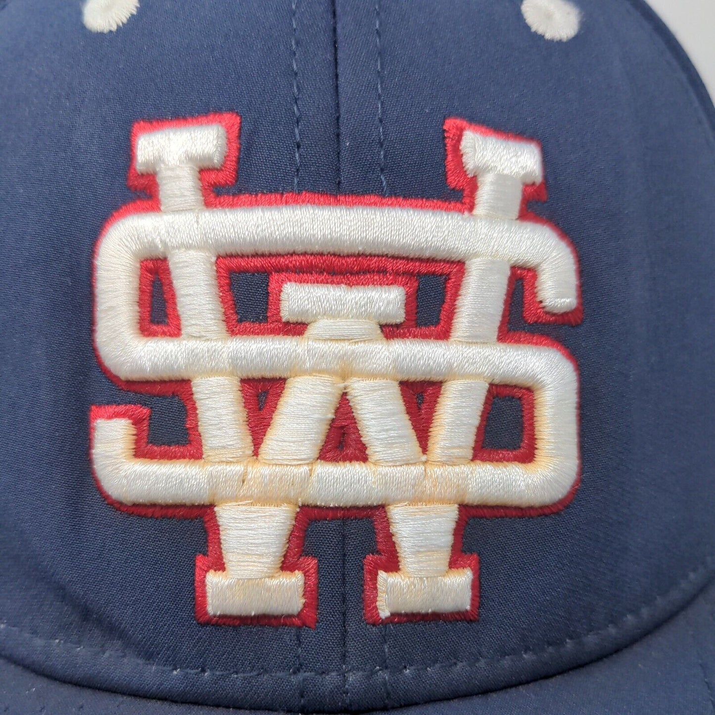 The Game Pro Southwest Fitted Hat Blue Size 7 1/8 Embroidered Logo