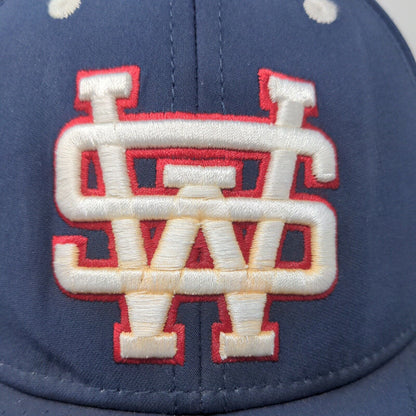 The Game Pro Southwest Fitted Hat Blue Size 7 1/8 Embroidered Logo