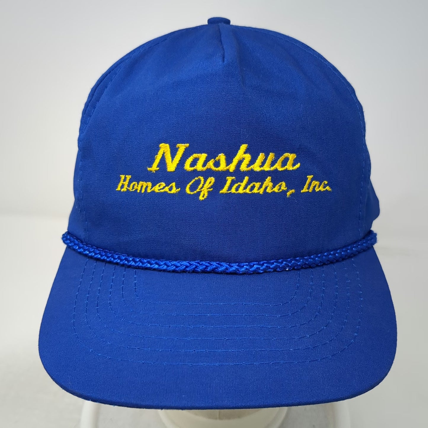 Otto Cap 5 Panel Blue One Size Nashua Homes Of Idaho Hat Rope Brim Slideback