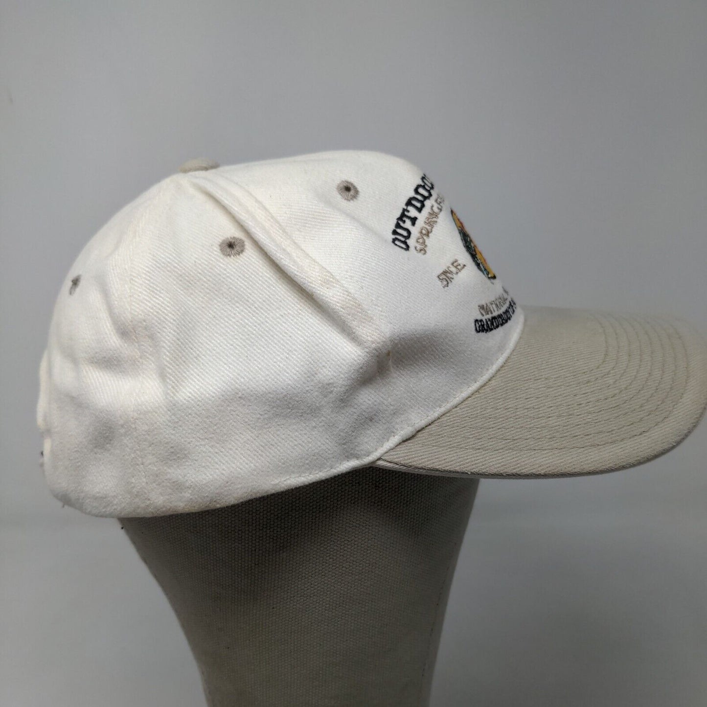 Bass Pro Shops Outdoor World Men's Slideback Trucker Hat White OSFM Embroidered