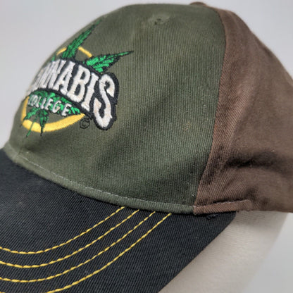 Cannabis College Study With Your Buds Strapback Hat Multicolor OSFA Embroidered