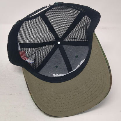 Richardson Trucker Hat Green Camo USA Flag One Size Arrow Logistics Snapback