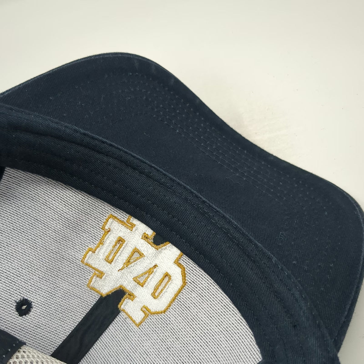 Notre Dame NCAA ahead Trucker Hat Blue White One Size Fiesta Bowl Snapback Patch