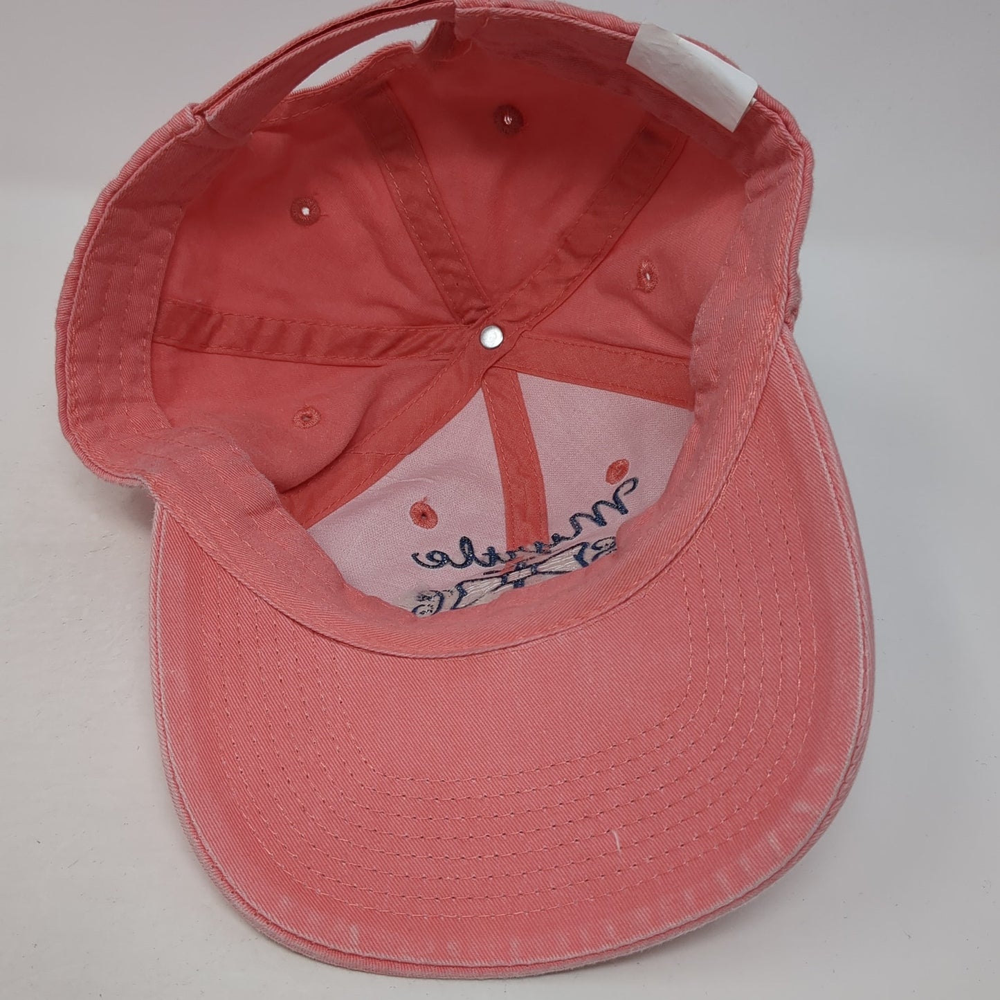 Myrtle Beach Anchor Ribbon Strapback Hat Pink One Size Adjustable
