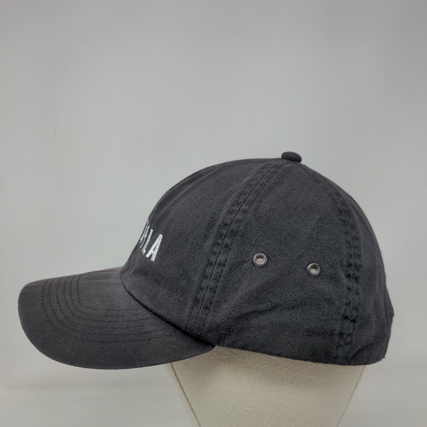 STA FLA Slideback Hat Black One Size Solid Embroidered Big Accessories