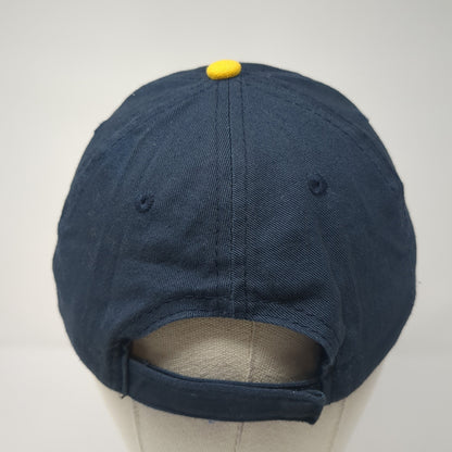 Movax Strapback Hat Blue One Size Adjustable Embroidered Logo Hit Wear
