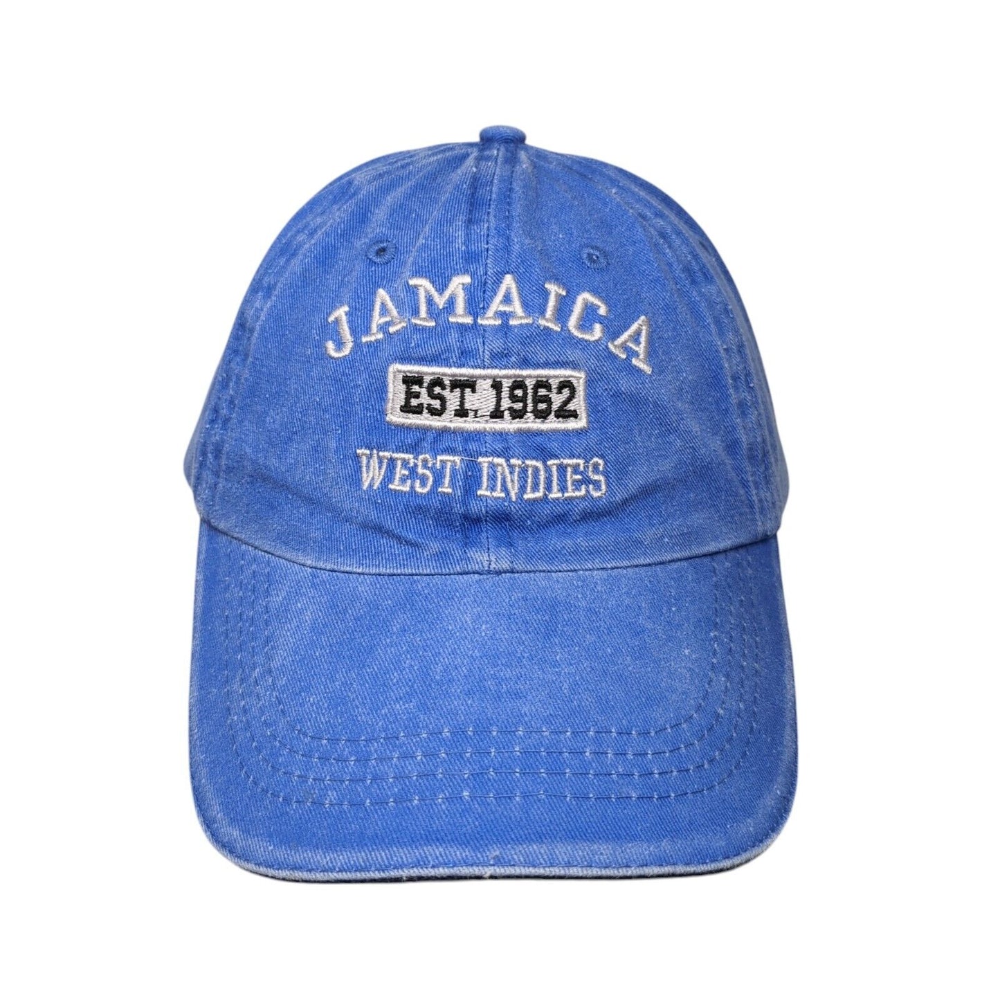 Jamaica West Indies Est 1962 Strapback Hat Blue One Size Adjustable Old Dock