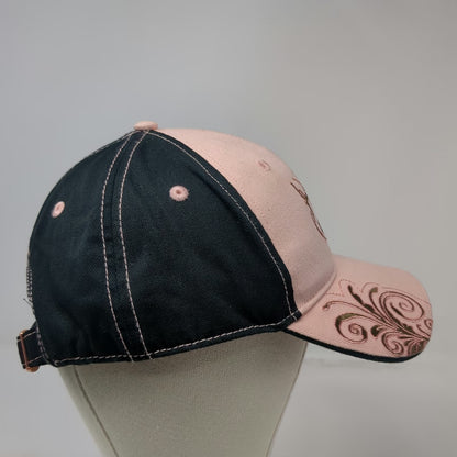 RMEF Baseball Cap Pink Black One Size Slideback Elk Foundation Logo Scroll Hat