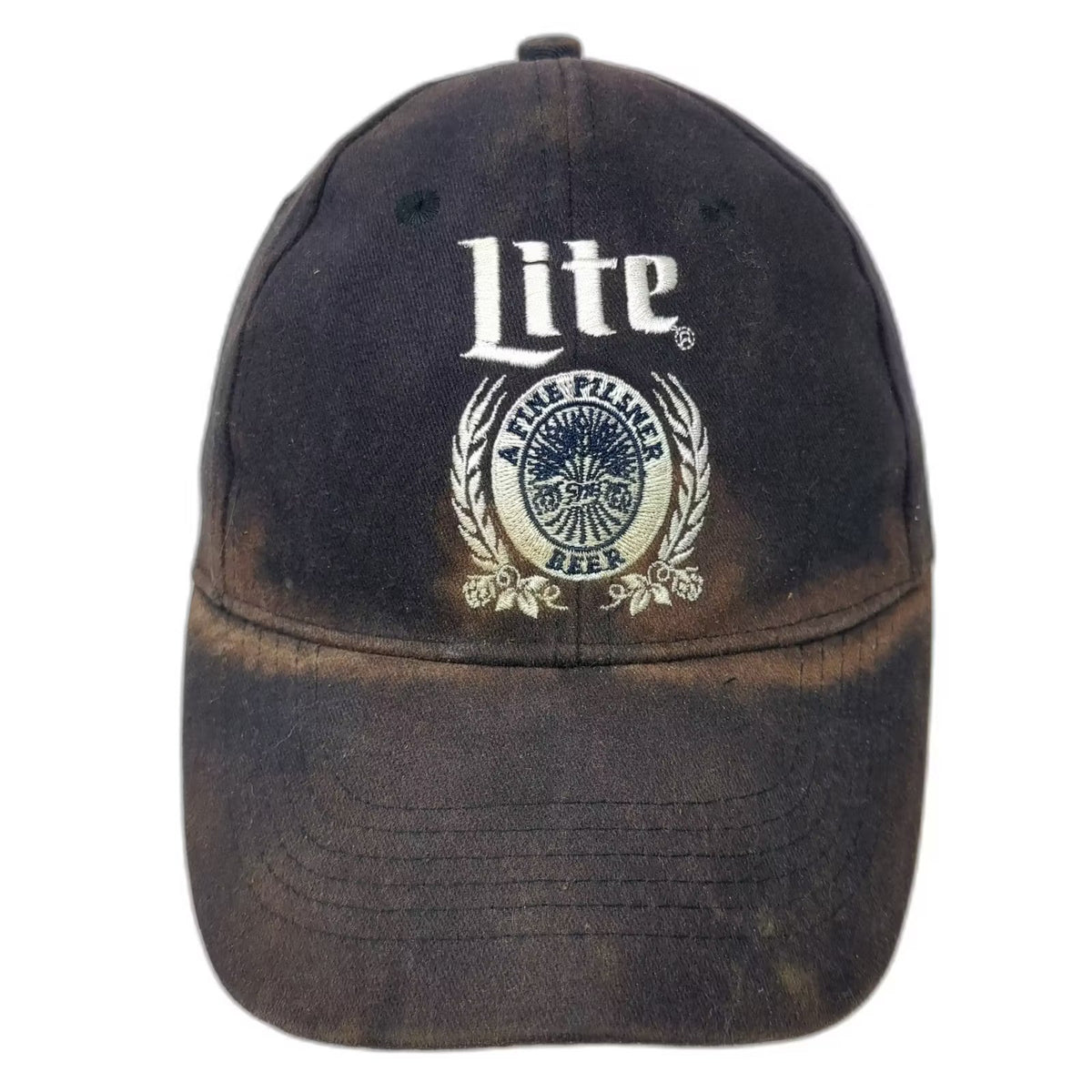 Miller Lite Beer A Fine Pilsner Blue Hat OSFM Snapback Cap Embroidered Logo