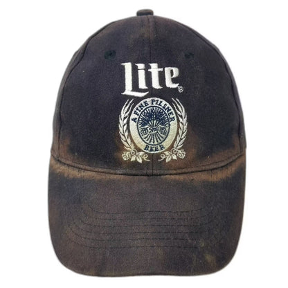 Miller Lite Beer A Fine Pilsner Blue Hat OSFM Snapback Cap Embroidered Logo
