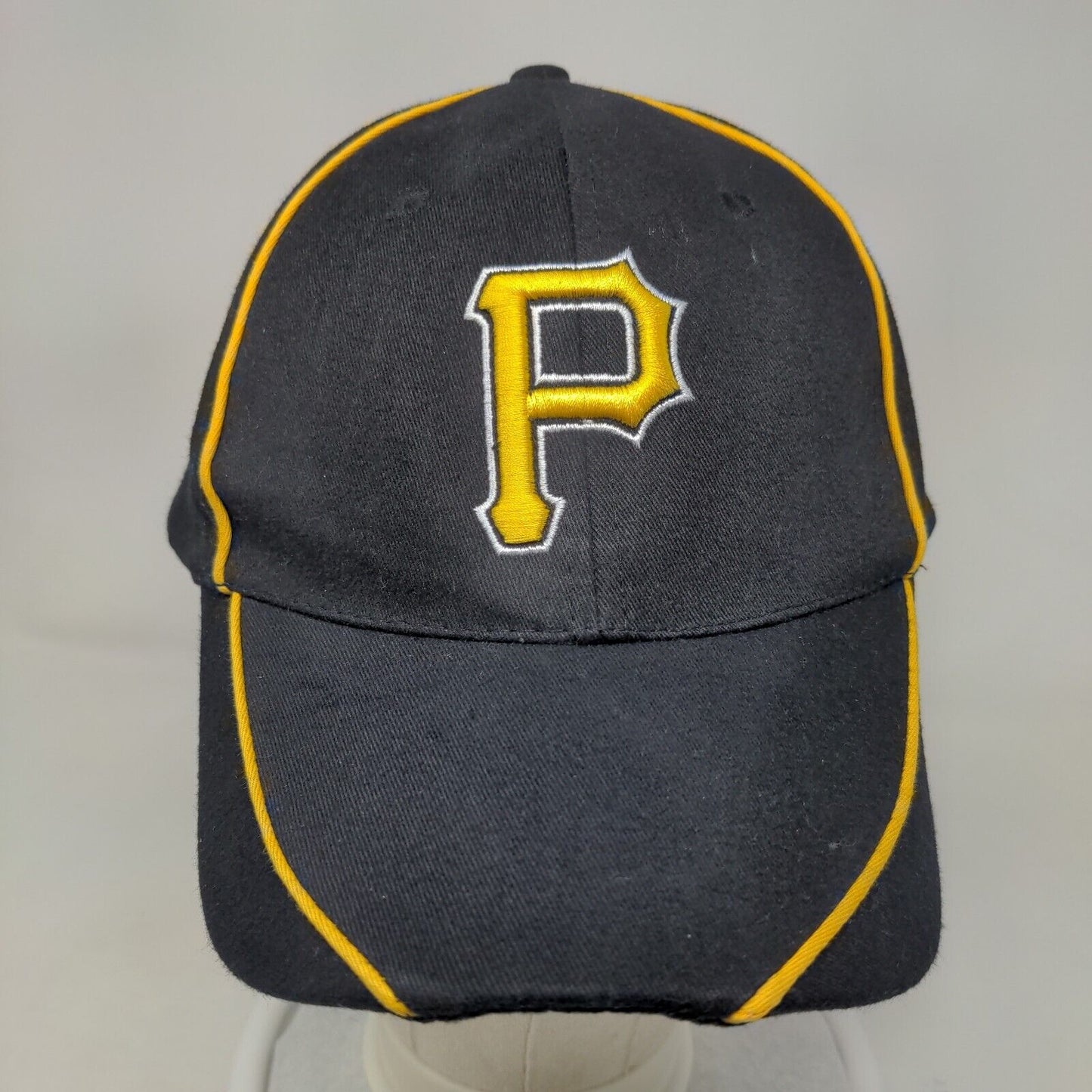 Pittsburgh Pirates Strapback Hat Black Gold Embroidered Logo Allegheny Hospital