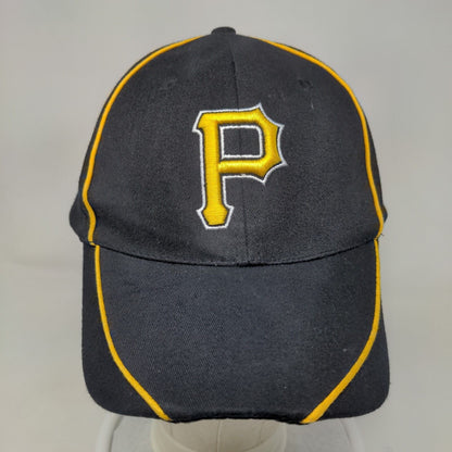 Pittsburgh Pirates Strapback Hat Black Gold Embroidered Logo Allegheny Hospital