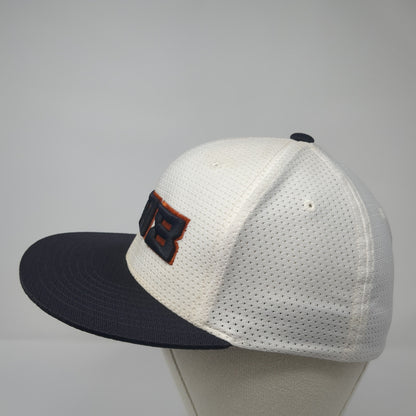 208 Idaho Fitted Hat White Medium Embroidered Colorblock Pacific Headwear