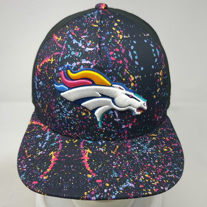 Denver Broncos NFL New Era Trucker Hat Black One Size Splatter Crucial Catch