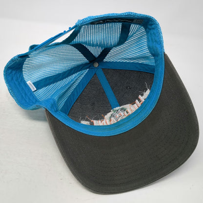 Richardson Trucker Hat Gray Blue One Size HopSaint Brewing Brewery Mesh Snapback